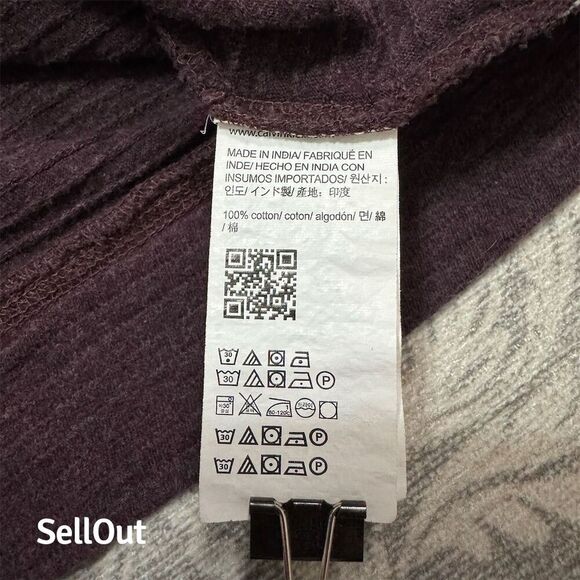 Calvin Klein Men's Purple Quarter Zip Long Sleeve Sweater Size Standard L - Picture 3 of 10